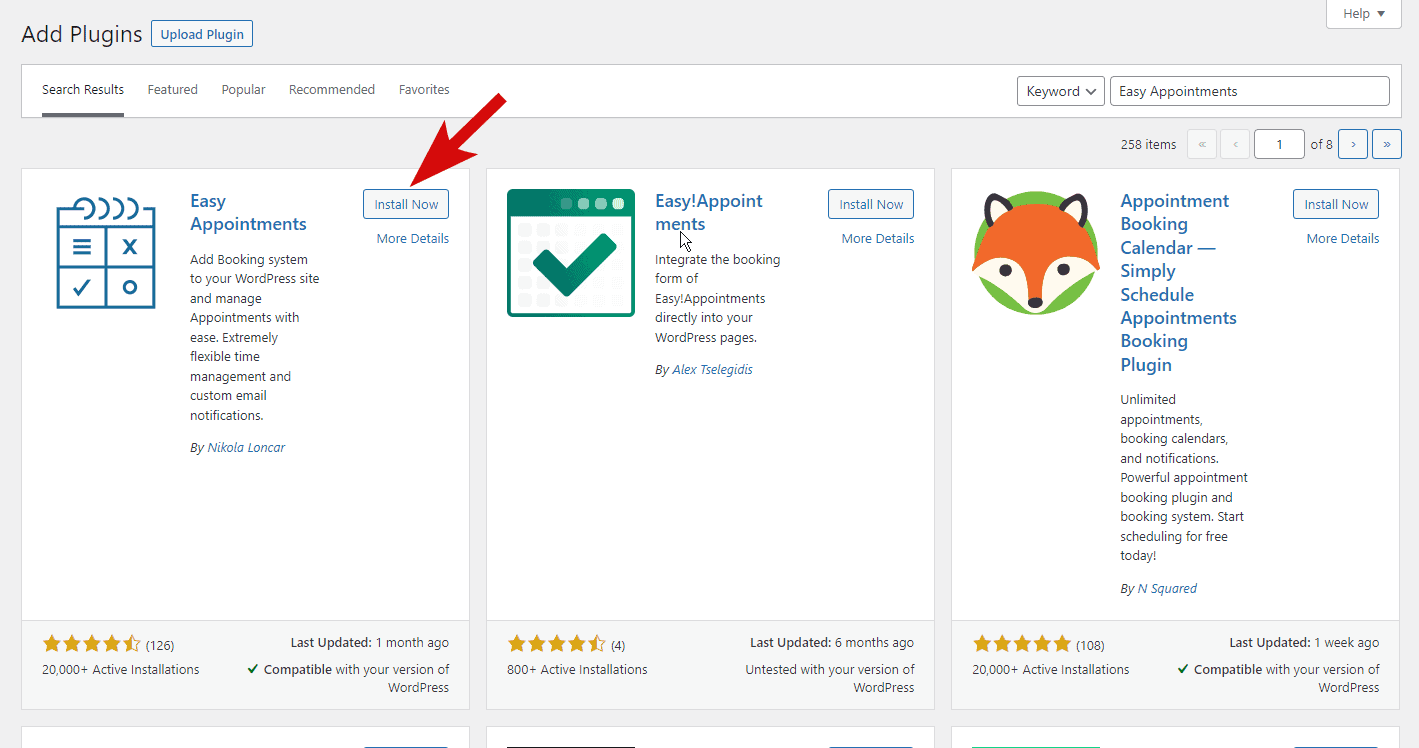 Easy Appointments plugin