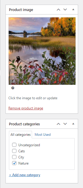 add product image and category