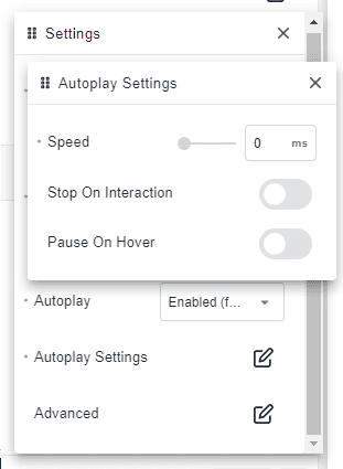 advanced slider autoplay speed
