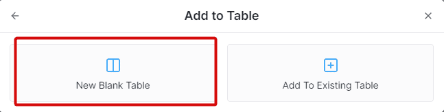 add data to blank table on Clay