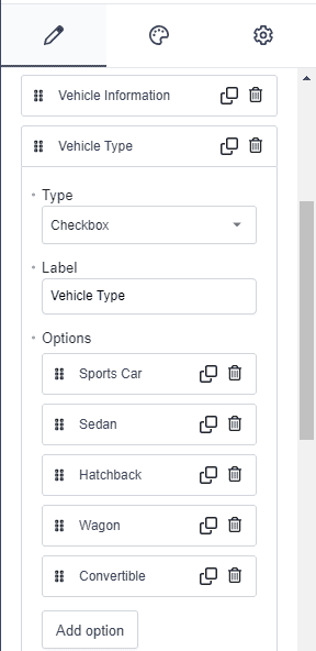 adding checkbox options in Breakdance form