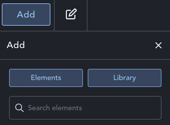 Add Elements screen showing Elements and Library in Breakdance Builder