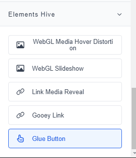 Elements hive glue button