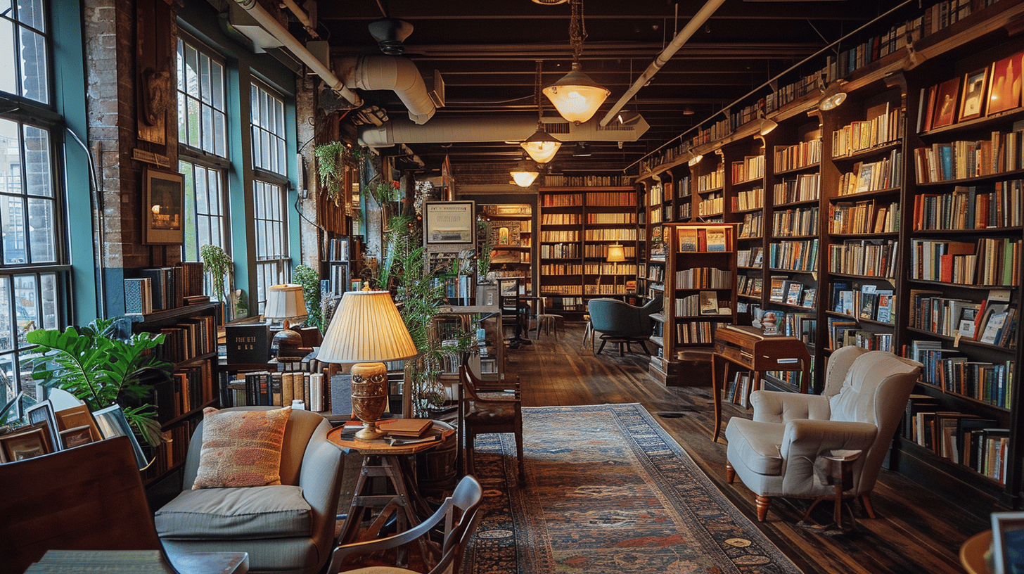 Midjourney V6 Architecture & Interior Design: Bookstore