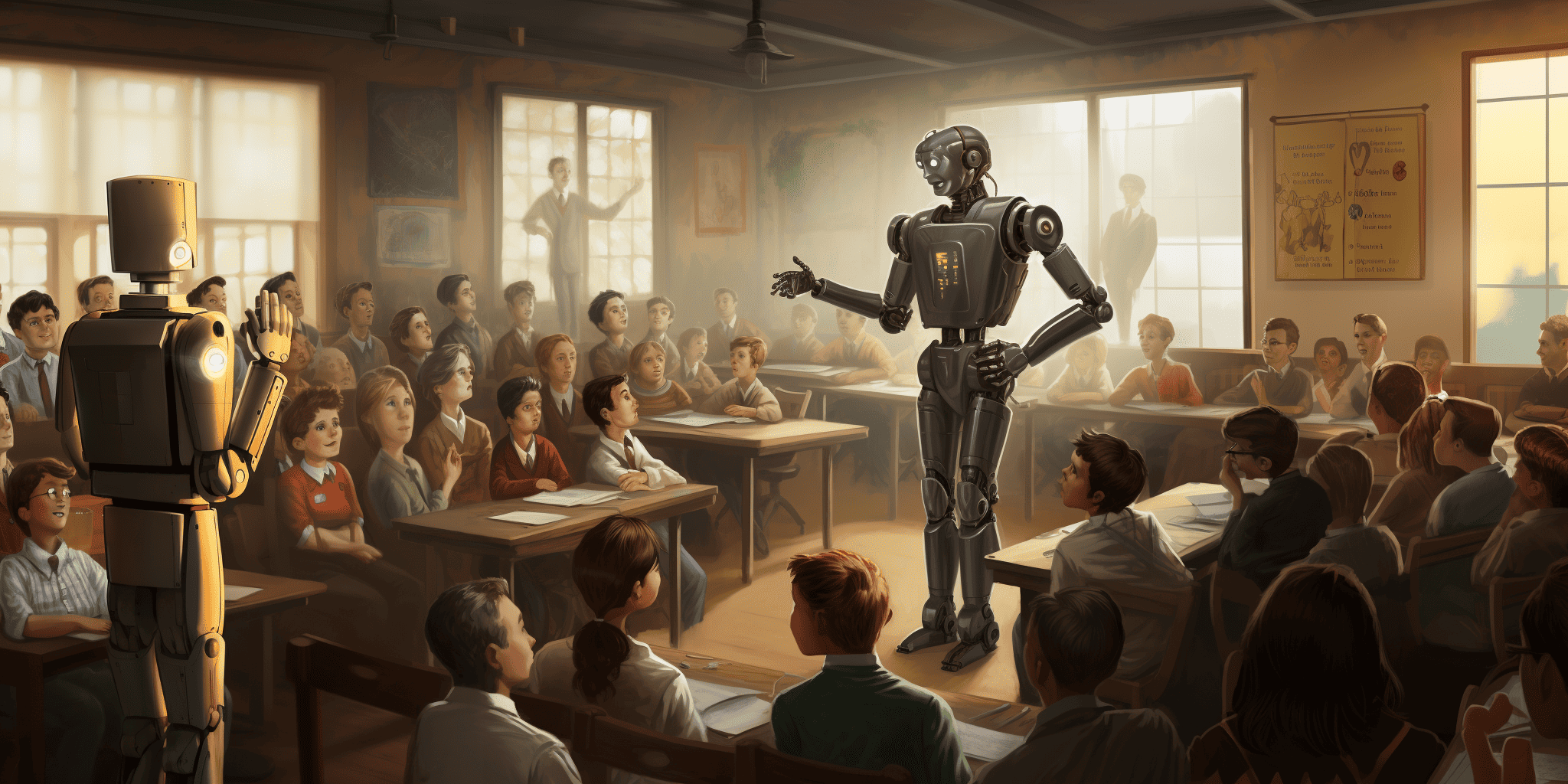 AI teaching in a classroom
