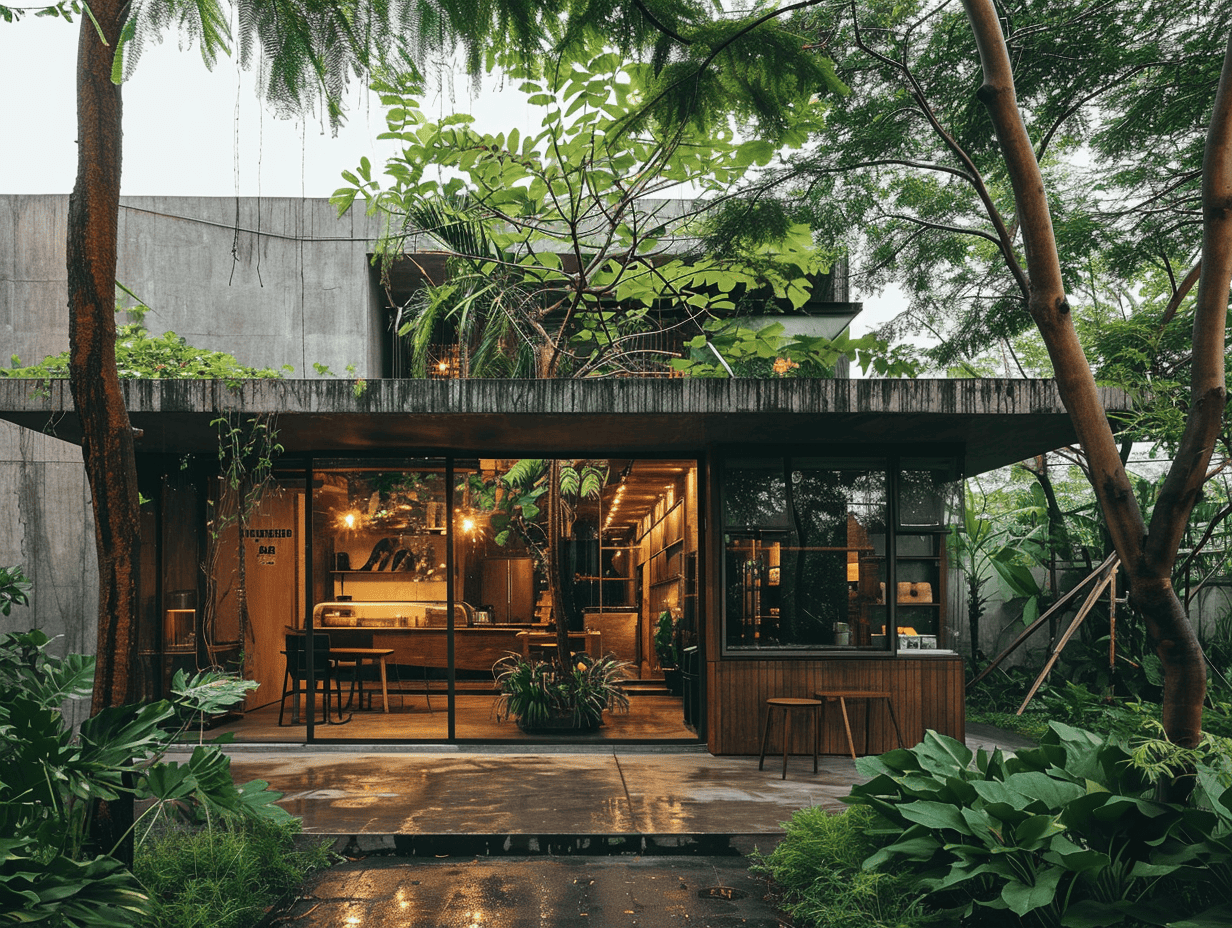 Midjourney V6 Architecture & Interior Design: Coffee Shop, Modern Asian