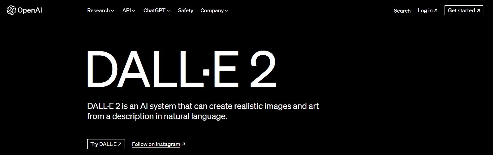 DALL-E 2 Landing Page