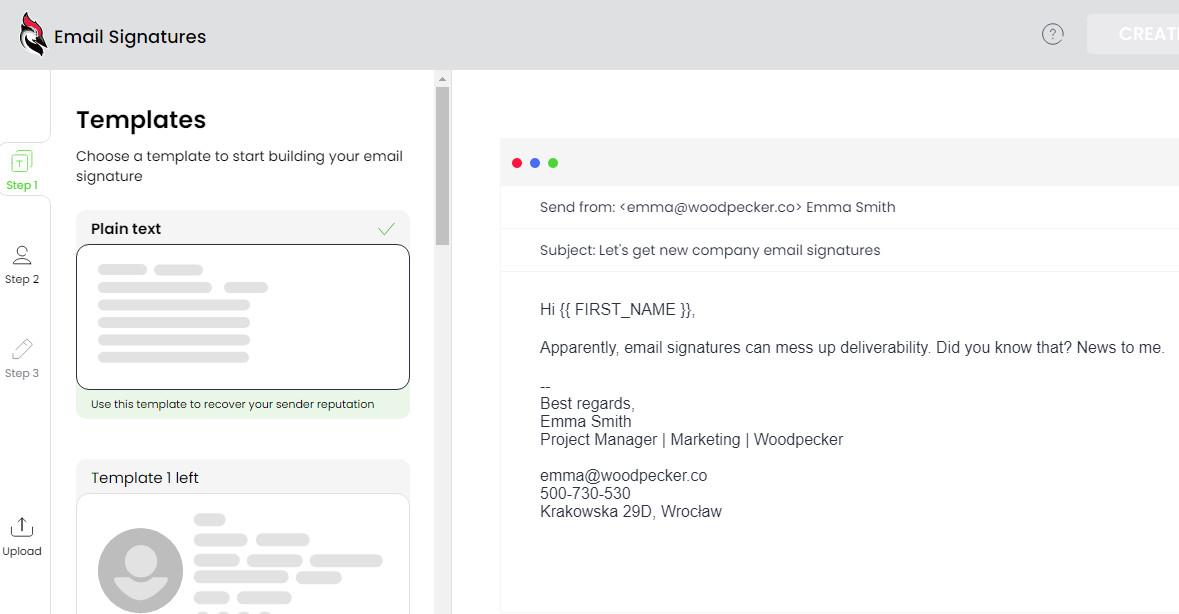 Create custom templates for advanced email sending with Woodpecker