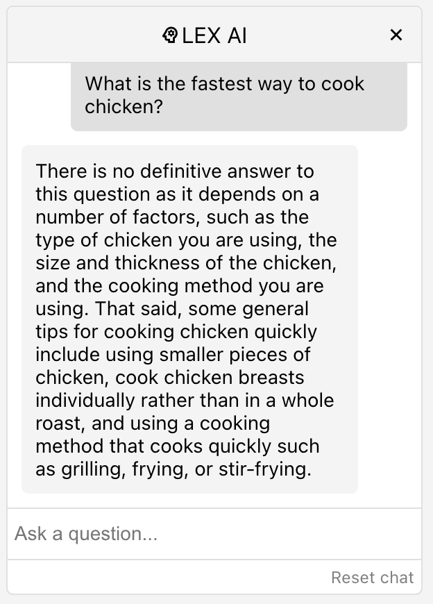 lex ai gpt-3 question – how to cook chicken