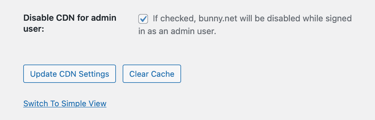 disable bunny.net cdn for admin users to reduce cost
