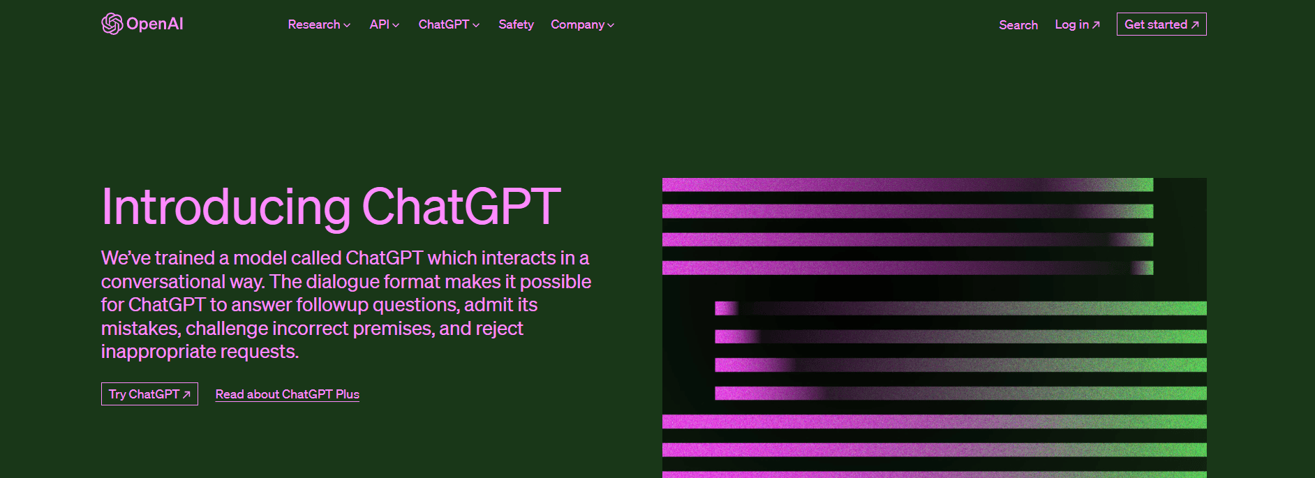 ChatGPT Landing Page