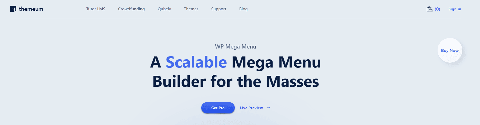 WP Mega Menu Landing Page