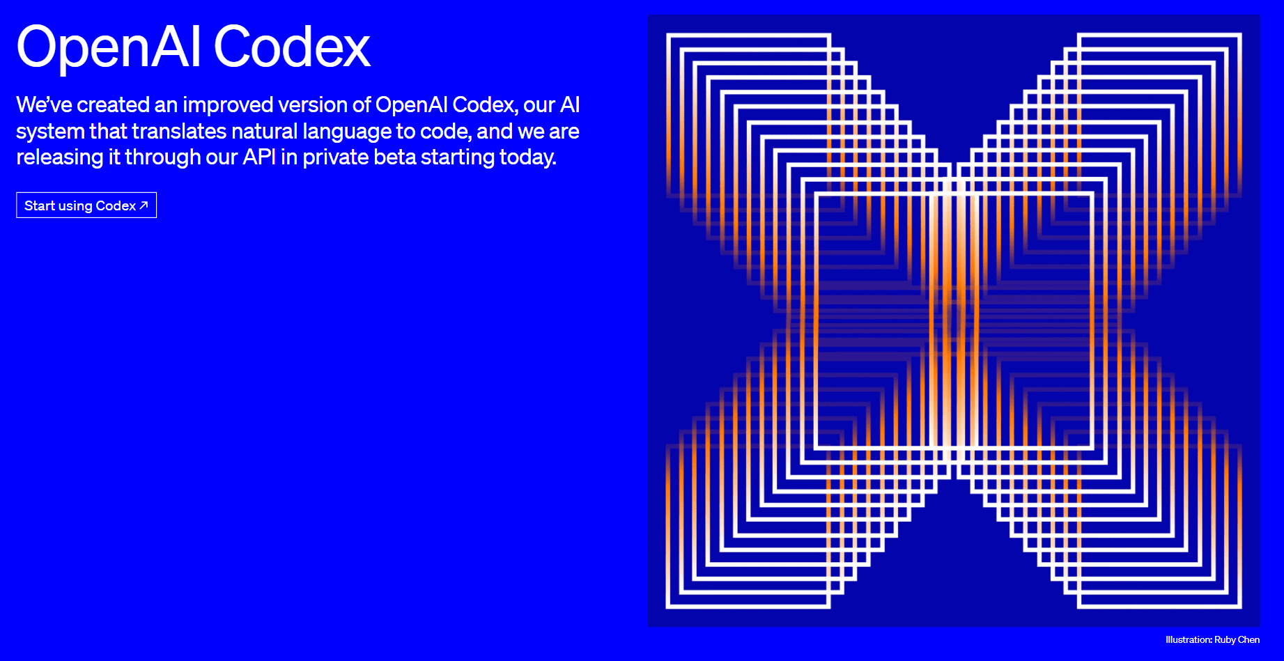 Codex Landing Page