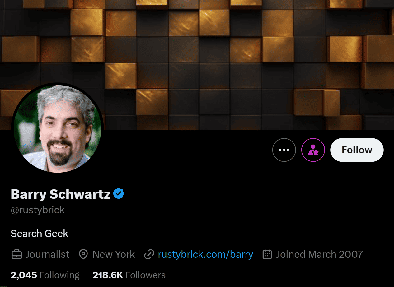 Barry Schwartz Twitter
