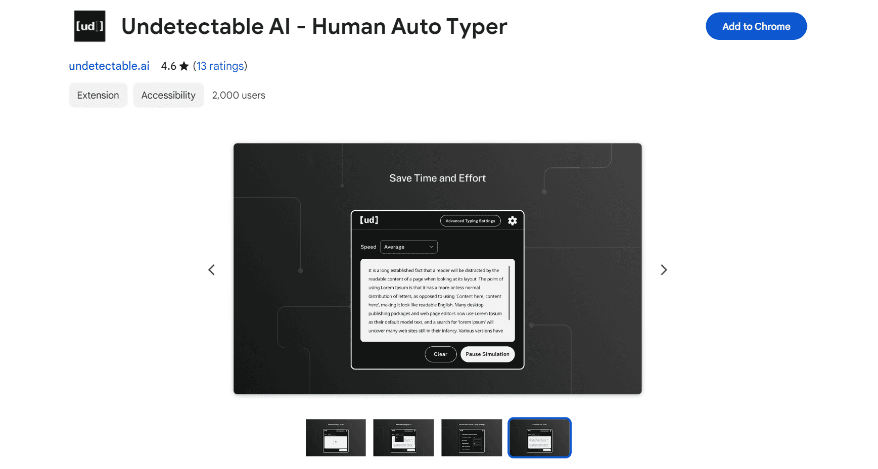 Undetectable AI Chrome Extension Human Typer Chrome Store