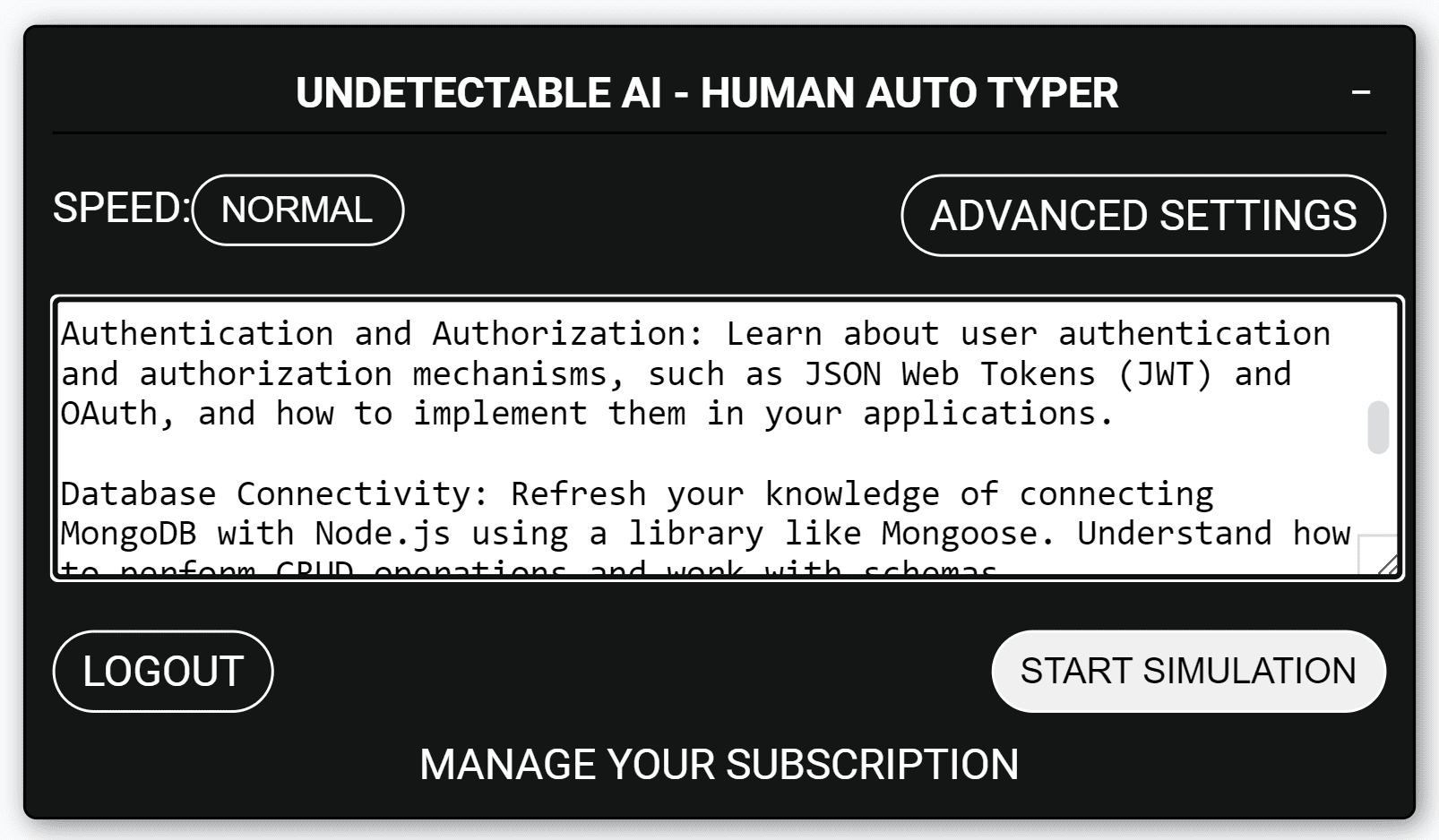 Undetectable AI Chrome Extension Human Typer Step 2