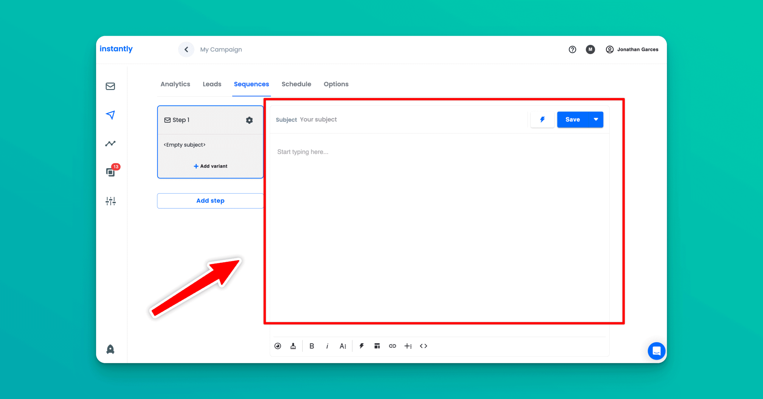 Email campaign crafting with instantly.ai